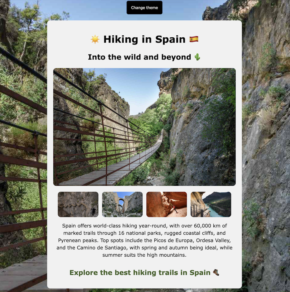 Hiking in Spain