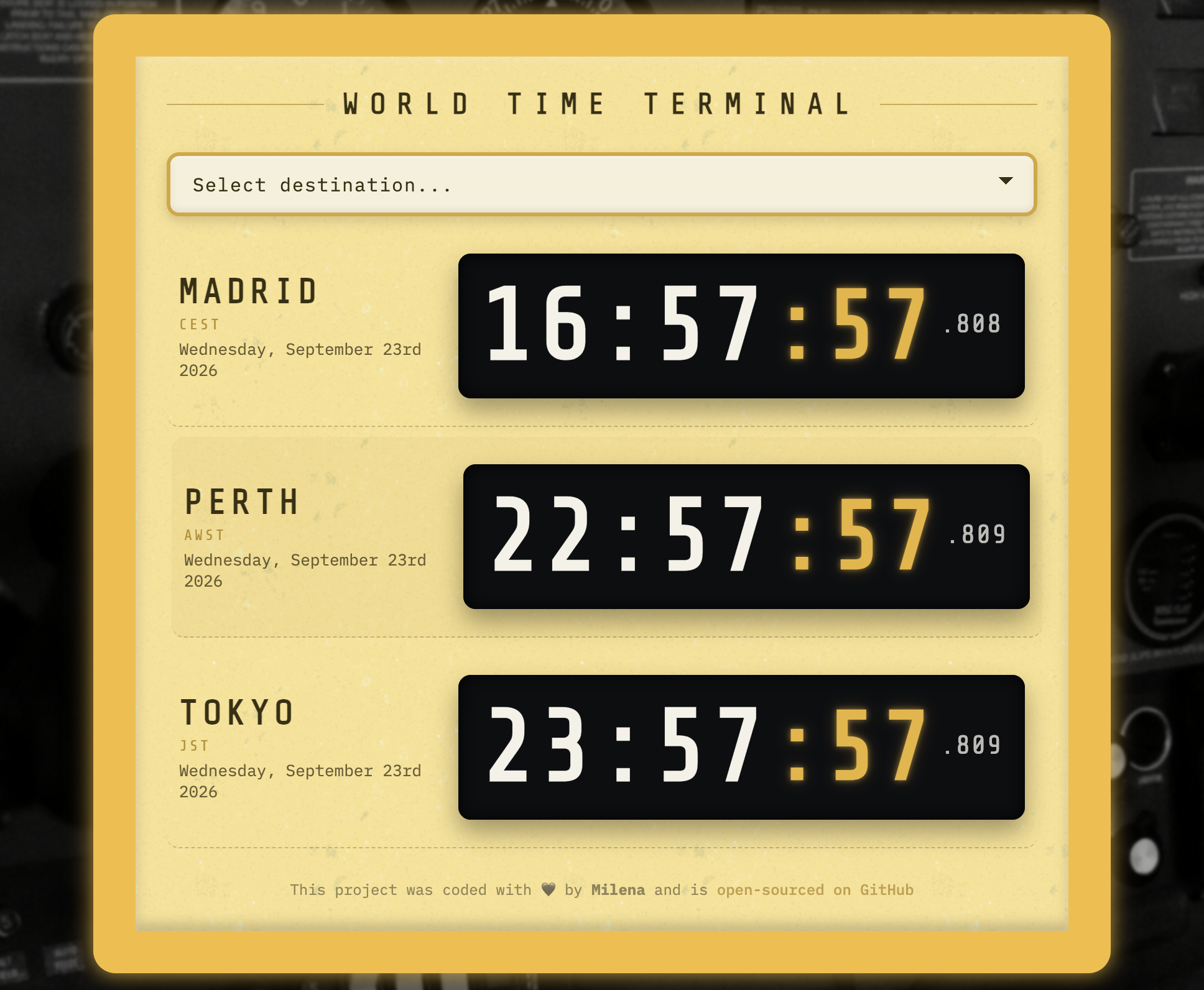 World Clock project preview